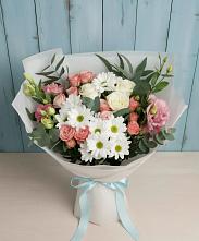 Букет цветов из:  Розы, Лизиантусы и Хризантемы в Нижнем Тагиле