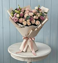 Букет цветов из:  Розы и Лизиантусы #REPLACE_PRED# Нижнем Тагиле