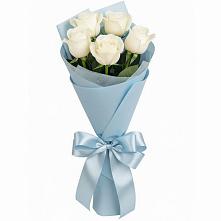 Букет 5 Белых роз Проуд #REPLACE_PRED# Нижнем Тагиле