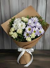 Букет цветов из:  Хризантемы и Розы в Нижнем Тагиле