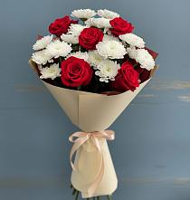 Букет цветов из:  Розы и Хризантемы в Нижнем Тагиле