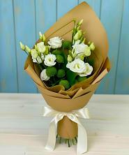 Букет цветов из:  Хризантемы и Лизиантусы в Нижнем Тагиле