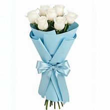 Букет 7 белых роз Проуд #REPLACE_PRED# Нижнем Тагиле