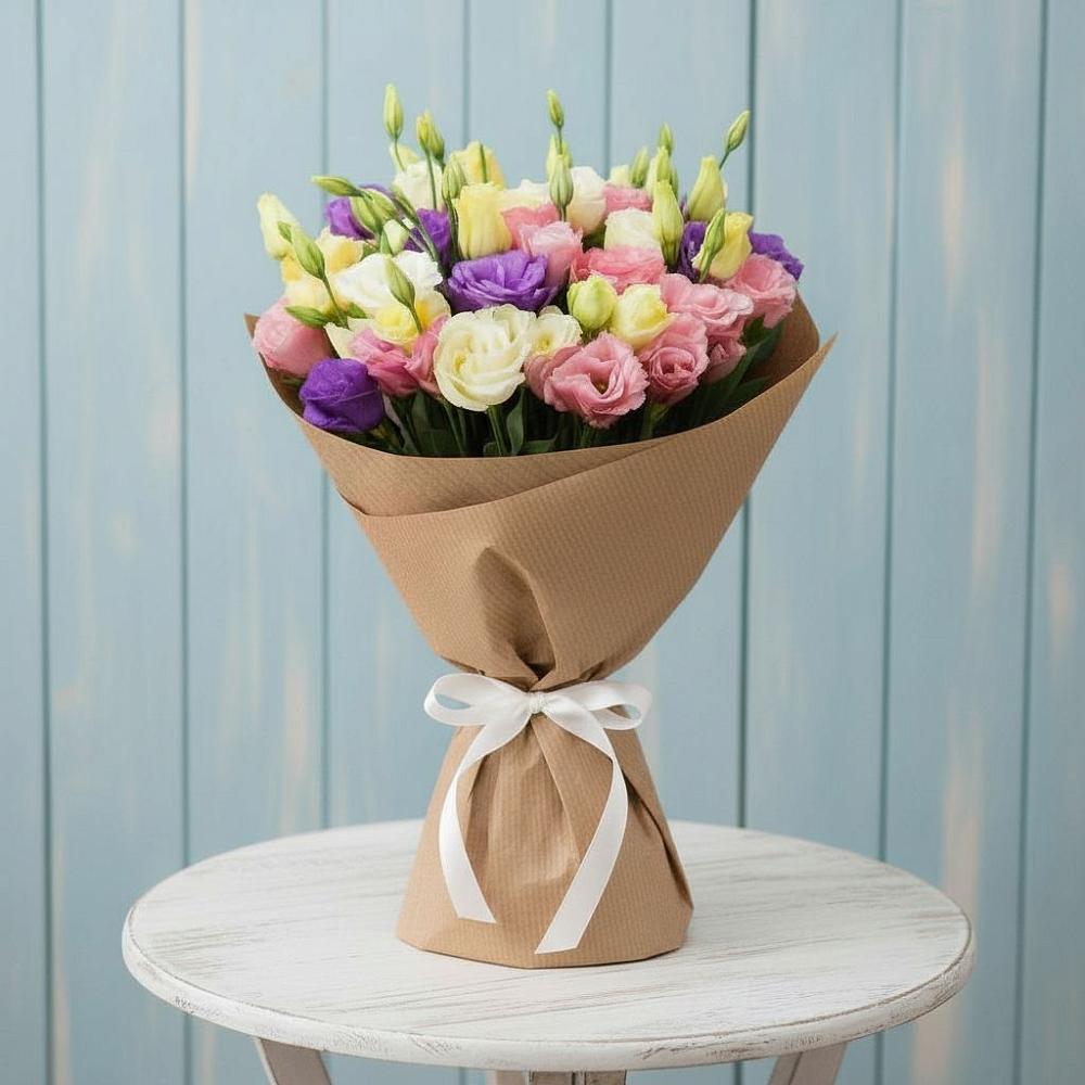 Букет цветов из: Лизиантусы в Нижнем Тагиле