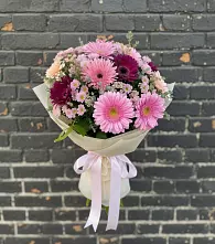 Букет цветов из:  Герберы и Хризантемы в Нижнем Тагиле