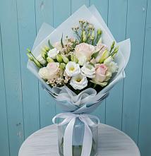 Букет цветов из:  Розы и Лизиантусы #REPLACE_PRED# Нижнем Тагиле