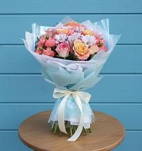 Букет цветов из:  Хризантемы и Розы #REPLACE_PRED# Нижнем Тагиле