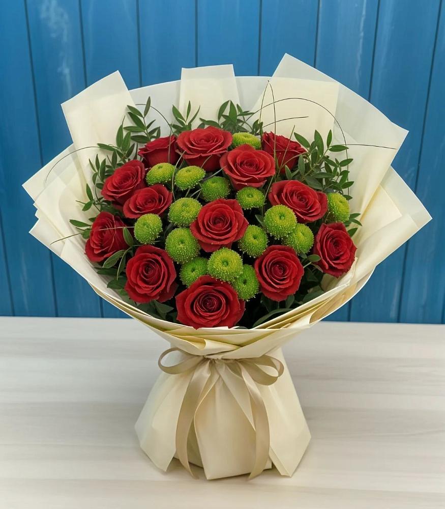 Букет цветов из: Розы и Хризантемы в Нижнем Тагиле