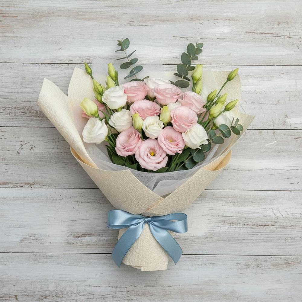 Букет цветов из: Лизиантусы в Нижнем Тагиле